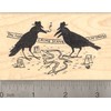 Murder of Crows Rubber Stamp, Crow Crime Scene Detective
