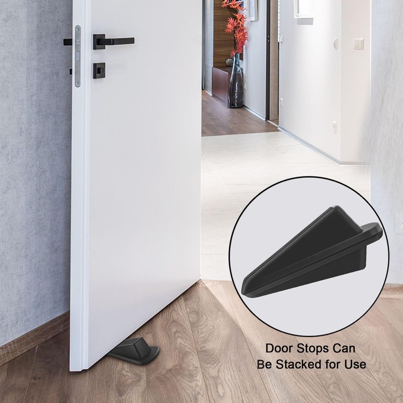 Beieverluck 24 Pack Door Stoppers for Bottom of Door Rubber