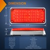 Nilight 2PCS 42LED Red Wireless Magnetic Strobe Lights Portable Warning