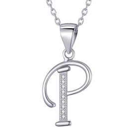 Morella Ladies Necklace Silver, Pendant, 925 Silver Rhodium Plated With Zirconia, White, 45 cm, Silver