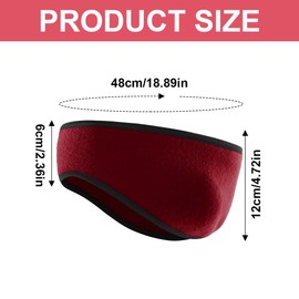 2 Pieces Winter Sports Headband Warmer Sports Ear Muffs Headbands Warm Windproof Headband for Men and Women Burgundy Army Green