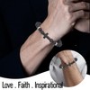 MILAKOO Cross Bead Stretch Bracelet Inspirational Card for My Man