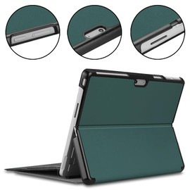 Kepuch Custer Case for Surface Pro 10, Surface Pro 9, Smart PU Leather Protective Case Cover - Green