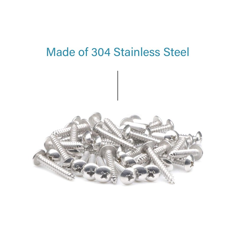 IMSCREWS 200PCS Truss Head Phillips Self Tapping Sheet Metal Screws