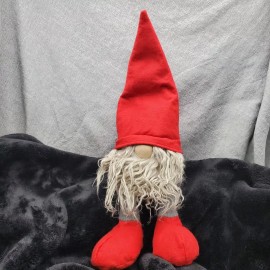 Ikea Vinterfint Gnome Shelf Sitter Decorative Red Gray Medium 12 inch Plush