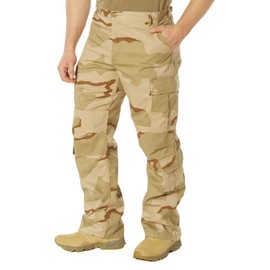 Rothco Vintage Paratrooper Fatigue Pants – Mission Ready Outdoor Hiking Cargos – Tri-Color Desert Camo – L
