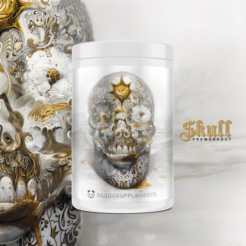 Underground Bio Labs/Panda Supps Skull High Stim/Nootropic Pre-Workout, 403mg Caffeine