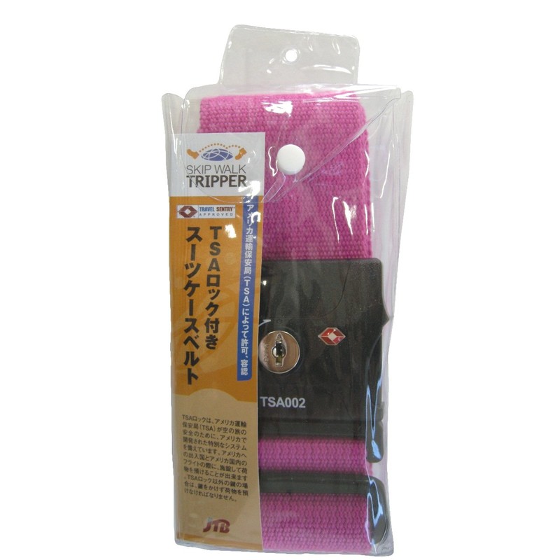 JTB with TSA Lock Suitcase Belt Pink 210010
