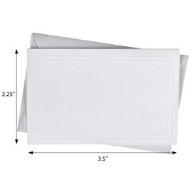 JUVITUS 50 PACK Blank White Embossed Premium Heavy Weight Enclosure Cards and Envelopes