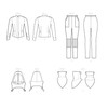 Simplicity Misses' Jacket, Pants, Cropped Hooded Tabard, and Facemask Fantasy