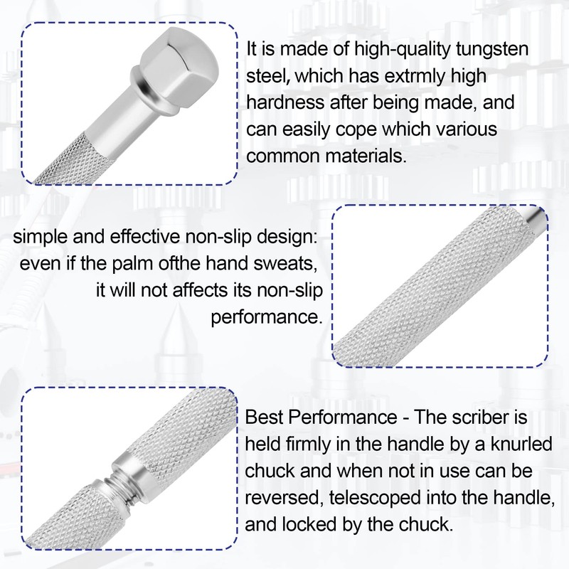 PAGOW Scribe Tool, Metal Scribe for Welding Marking Pen, Carbide