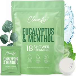 CLEVERFY Cleverfy Shower Steamers for Aromatherapy - Menthol & Eucalyptus Set of 18 Shower Bombs