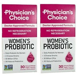 2x 30ct Physician's Choice Probiotic for Women - 60 Capsules Exp. 03/2026+