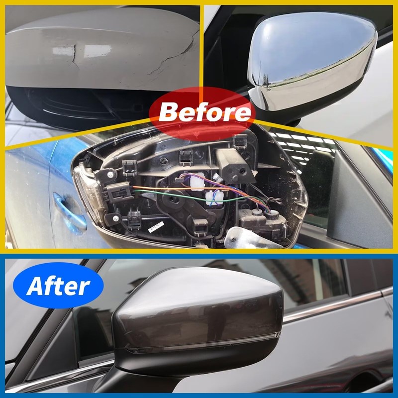 Goholy Car Door Side Rearview Mirror Cover Compatible With Mazda