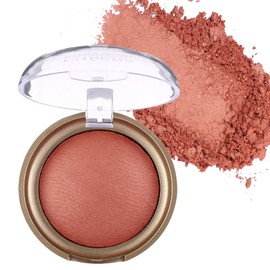 Face Blushes Powder Cheeks Highlight Satin Shimmery Shades Natural Brighten Face Powder Makeup (205 SUNSET, Baked Blush)
