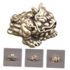 GRIRIW Brass Legged Toad Sculpture Traditional Wealth Desktop Ornament for