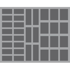 FSBR040BO 40 mm Full-Size Schaumstoffeinlage mit 34 Fächern