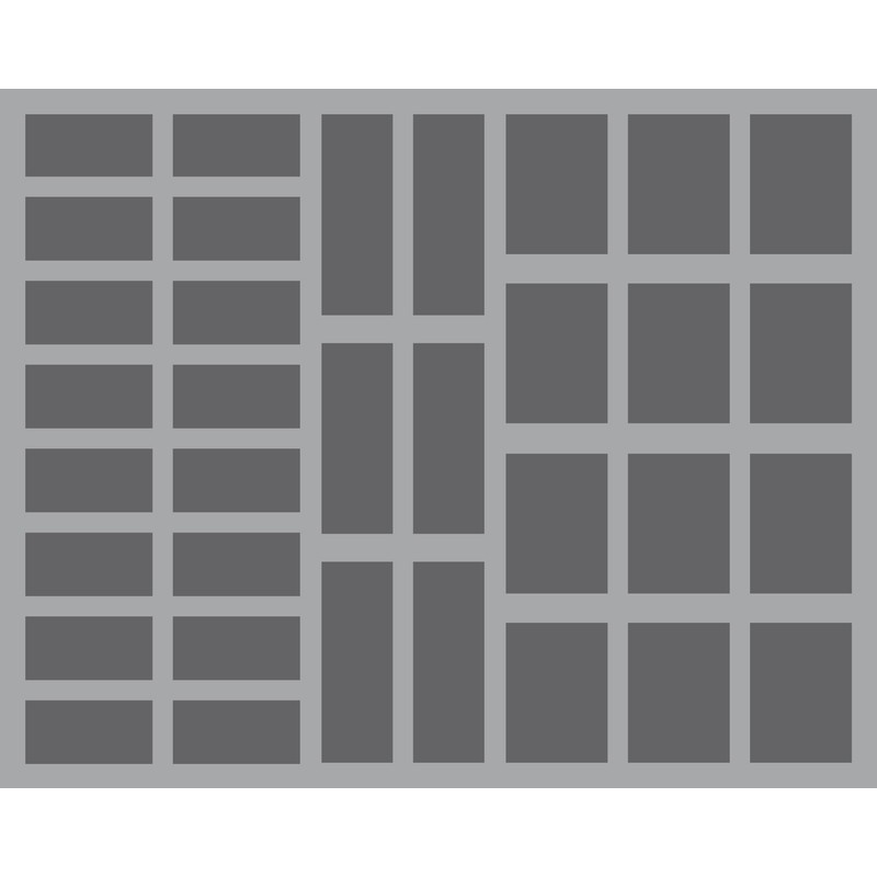 FSBR040BO 40 mm Full-Size Schaumstoffeinlage mit 34 Fächern