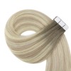 YoungSee Tape in Hair Extensions Balayage Ash Blonde Ombre Platinum
