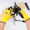 ACKTRA Ultra-Thin PU Safety WORK GLOVES 12 Pairs, WG002 Yellow/Black,