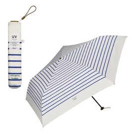 [2024] Wpc. Rain Umbrella, Ultra Lightweight [Air-Light] French Border Mini Blue Folding Umbrella, Women's, 21.7 inches (55 cm), 4.5 oz (115 g), Stylish, Cute, Commuting to Work or School, Travel,
