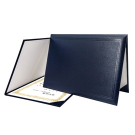 GraduationMall Appreciation Diploma and Award File, Bi-Fold Paper, A4 Size, Navy Blue