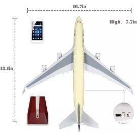 1/150 Diecast Airplanes Saudi Arabia Boeing B747 with LED Light for Collection