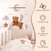 Mobile Baby Bed Bell with Teddy Bear Wooden Girls Hanging