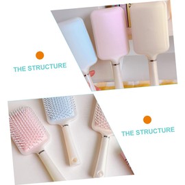 Ipetboom 2pcs Paddle Brush Ergonomic Massage Hair Combs for Women Gentle Detangling with Air-cushion Design for Long Hair Cream Blue Color