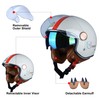 BEON Open Face Motorcycle Helmet for Adults, DOT Approved,3/4 Retro