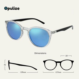 OPULIZE MET Reading SunGlasses for Women Men, Large Frame with UV400 Protection, Clear +2.5 (Pack of 1)