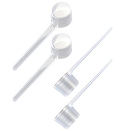 Yicoovey Measuring Spoon, Pack of 4 Dosing Spoons, Measuring Spoon, Gram Transparent Spoon, 5 g with Scale 2 g, 3 g, 4 g Scale for Protein Powder, Laundry Powder for Cooking, Baking