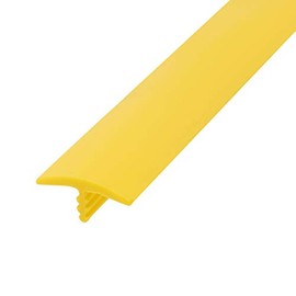 Outwater Plastic T molding 3/4 Inch Wide Canarie Yellow Flexible Polyethylene Center Barb Tee Moulding 25 Foot Coil