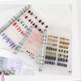 네일 디자인 차트판 네일아트 컬러 스티커 팔레트 네일패턴 [L 속지5장] Nail Design Chart Board Nail Art Color Sticker Palette Nail Patterns [L 5 Sheets]