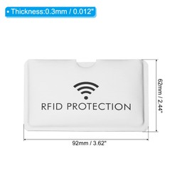 PATIKIL RFID Blocking Sleeves, 10 Pcs Aluminum Identity Theft Prevention Credit Cards Secure Protector Holder Sleeves for NFC Purse, White