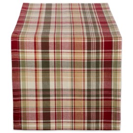 DII Cabin Tablecloth Collection, Give Thanks, 14x72 Table Runner, Plaid