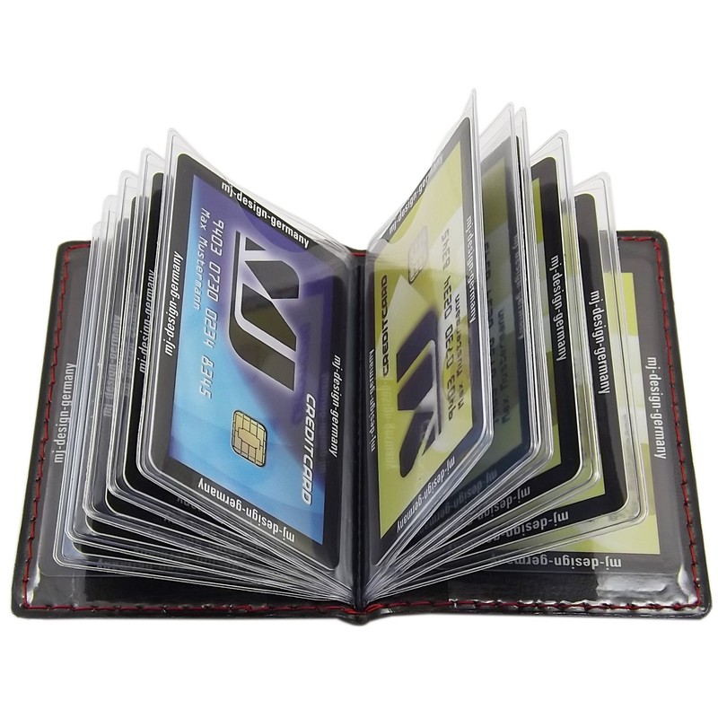 Elegant Credit/Business Card Holder with Contrast Stitching 12 Compartments MJ