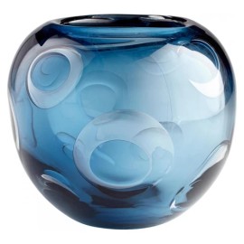 Cyan Designs Blue Electra 7 Inch Tall Glass Vase