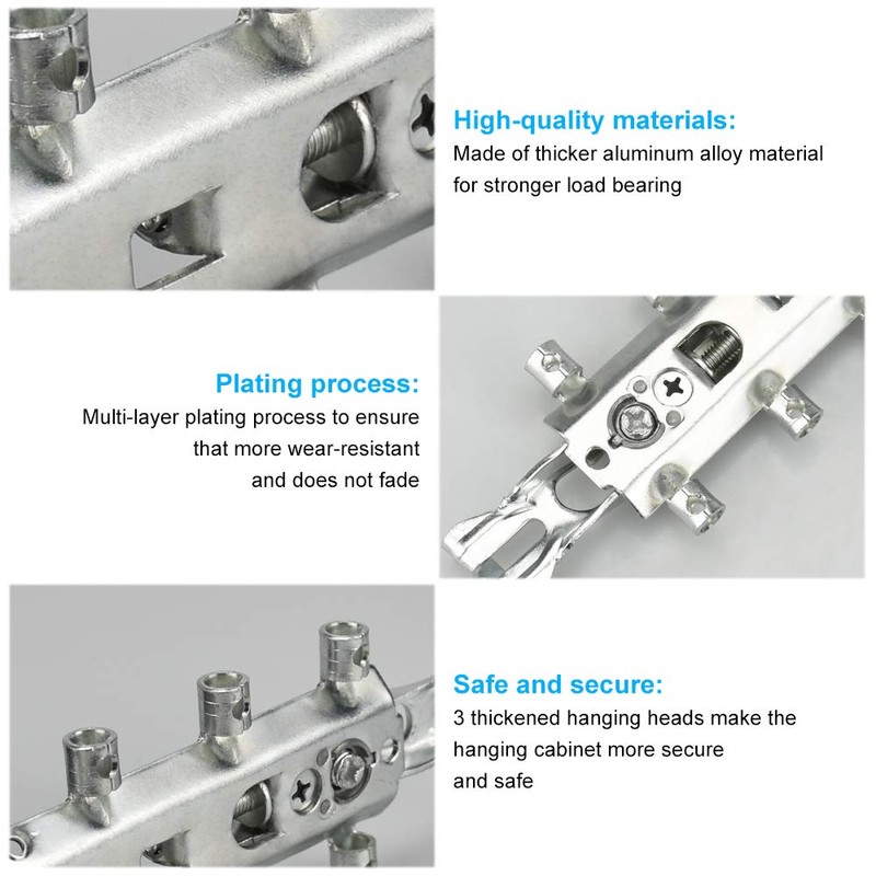 Favengo 2 Pcs Concealed Cabinet Hanger Universal Cupboard Wall Brackets