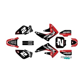 Kalair GFX Graphics Kit for Honda CR85 (2003-2014) Lightning Series Red 09 Mil - Dirt bike Custom Racing Graphics Decals Stickers Kit, no-plastics