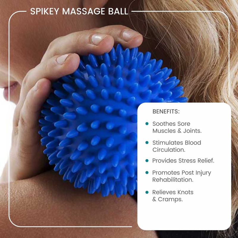 Yoga Studio Spikey Massage Ball – Yellow, 6cm Stress Ball
