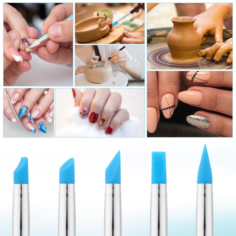 Silicone Sculpting Tools, 5 PCS Clay Carving Tools Paint Color