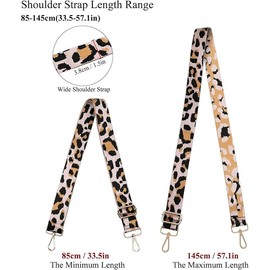 LYSAIMG Wide Purse Strap - 5CM Fashion Shoulder Strap for Bag, Adjustable Replacement Belt, Crossbody Handbag (Wide: 1.97'') (Gold Buckle-Pink)