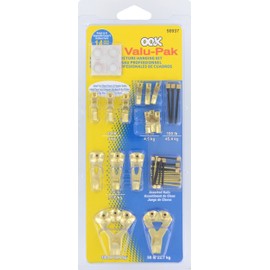 OOK 535622 Professional Picture Hangers, Art Hangers, Reusable Picture Hooks, Brass, 100-100lb (Hangs 14 Pictures)