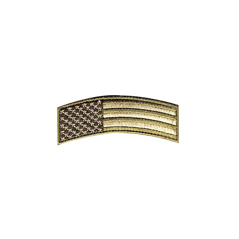 USA Flag Rocker Tab 3.5 x 1.0 Hook Patch (ROC2)