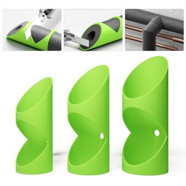 3PCS Foam Pipe Insulation Cutter Tool, Cutting Guide Clip 3 Sizes for Homes, Industries and Commercial Places, Versatile Foam Pipe Insulation Cutter Fixture 15mm, 22mm, 28mm【Green】