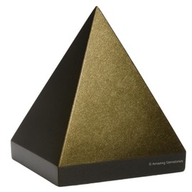 Amazing Gemstone Gold Sheen Obsidian Pyramid Crystal Healing Stones - 1.5" Great Pyramid Figurine of Natural Stone Pyramid for Meditation, Reiki, Chakra Balancing and Crystal Pyramids Grid