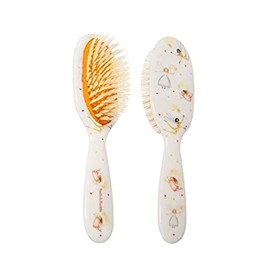 Rock & Ruddle Soft White Natural Boar Bristle Hairbrush for Babies and Young Children. Perfect for Fine Hair Detangling and Smoothing. Fairies Design, Small