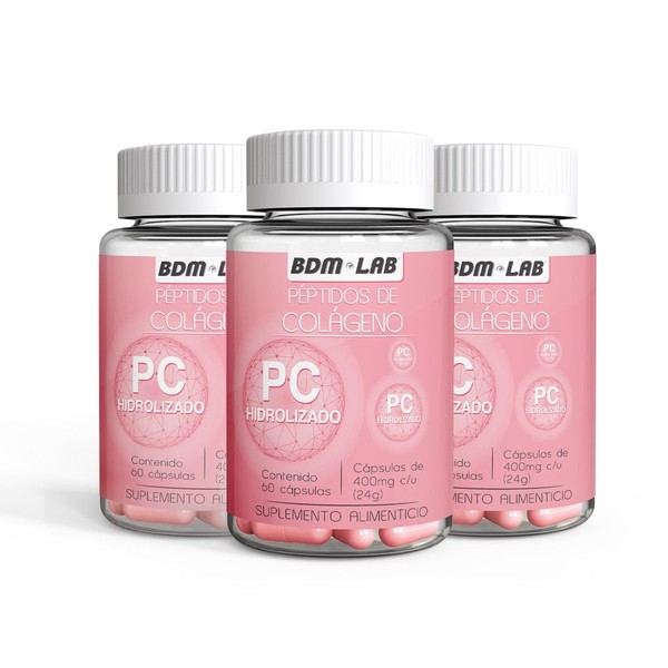 BDM LAB Pptidos de Colgeno 3x2 suplemento Alimenticio 60 Caps