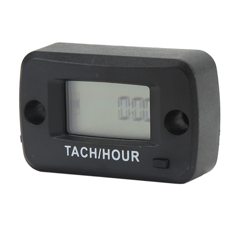 Digital Tach Hour Gauge LCD Display IP68 Waterproof 0‑999999H 0‑30000RPM